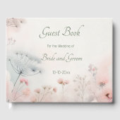 Delicate Queen Anne's Lace Wedding Guest Book ゲストブック (正面)