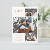 Delicate Red & Fake Gold SnowFlake 3 Photos セーブザデート (スタンド正面)