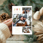 Delicate Red & Fake Gold SnowFlake 3 Photos セーブザデート