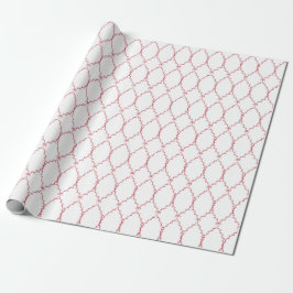 Delicate Red Geometric Pattern Giftwrap ラッピングペーパー