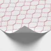 Delicate Red Geometric Pattern Giftwrap ラッピングペーパー (角)