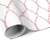 Delicate Red Geometric Pattern Giftwrap ラッピングペーパー (ロールコーナー)