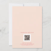 Delicate Romantic Bloom Juicy Red & Pinky Pink  招待状 (裏面)