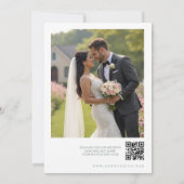 Delicate Romantic Flowers & Branches Frame Wedding サンキューカード (裏面)