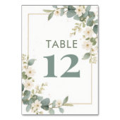 Delicate Romantic Flowers & Eucalyptus Wedding テーブルナンバー (裏面)