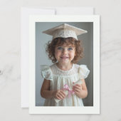 Delicate Romantic Kindergarten Graduate 4-Photo 招待状 (裏面)