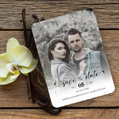 Delicate Romantic Wedding Custom Photo Couple マグネット