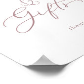 Delicate Rose Gold Cards and Gifts Sign ポスター (角)
