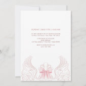 Delicate Roses Frame Baptism Invitation 招待状 (裏面)