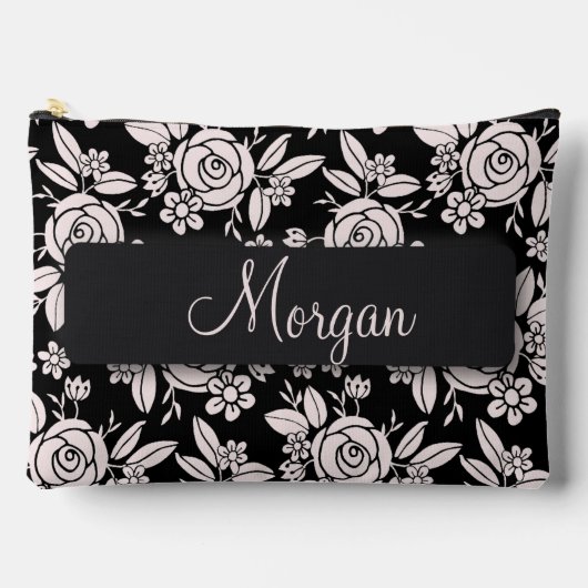 Delicate Roses Personalized アクセサリーポーチ (正面)