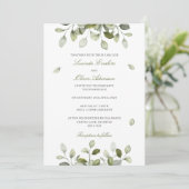Delicate Sage Eucalyptus Wedding Invitation 招待状 (スタンド正面)