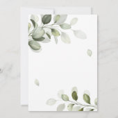 Delicate Sage Eucalyptus Wedding Invitation 招待状 (裏面)