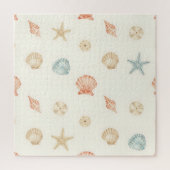 Delicate Seashells Seamless Pattern ジグソーパズル (縦)