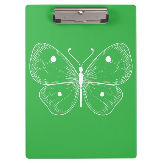 Delicate Sketch Butterfly クリップボード (正面)