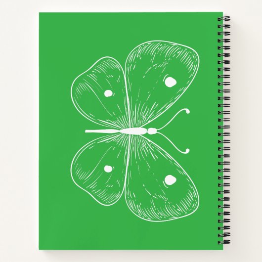 Delicate Sketch Butterfly ノートブック (裏面)