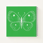 Delicate Sketch Butterfly ノートブック (裏面)