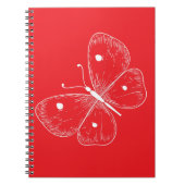 Delicate Sketch Butterfly ノートブック (正面)