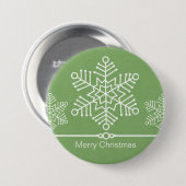 Delicate Snowflakes Christmas Button 缶バッジ (正面&裏面)