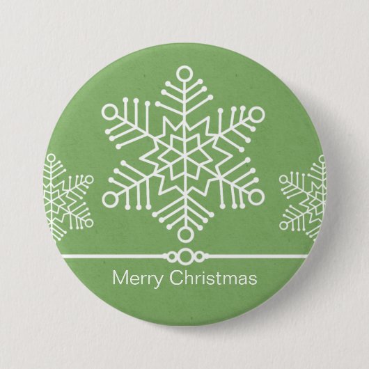 Delicate Snowflakes Christmas Button 缶バッジ (正面)