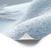 Delicate Snowflakes – Minimal Winter Wall Art ポスター (コーナー)