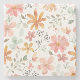 Delicate Soft Floral Cottagecore Home Decor ストーンコースター
