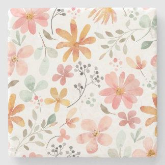 Delicate Soft Floral Cottagecore Home Decor ストーンコースター