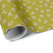 Delicate ‘Sprigs’ wrapping paper in olive green  ラッピングペーパー (ロールコーナー)