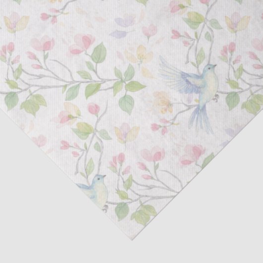 Delicate Spring Bird Custom - Floral Wrapping 薄葉紙 (詳細)
