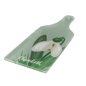 Delicate Spring Snowdrop Flower  カッティングボード (角)