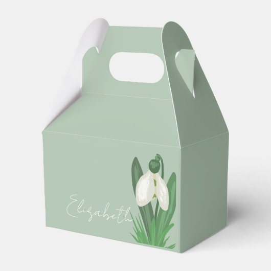 Delicate Spring Snowdrop Flower  フェイバーボックス (正面サイド)