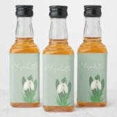 Delicate Spring Snowdrop Flower  リキュールボトルラベル (ボトル)