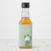 Delicate Spring Snowdrop Flower  リキュールボトルラベル (正面)