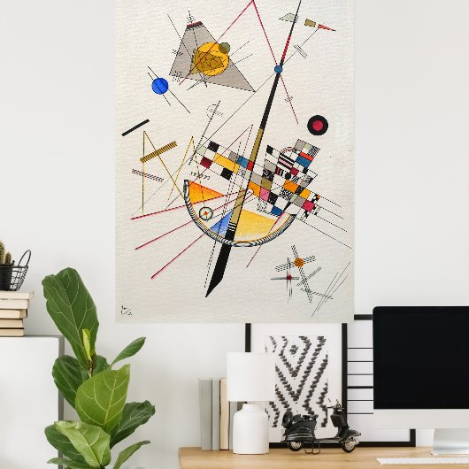 Delicate Tension (1923) by Wassily Kandinsky ポスター (ホームオフィス)