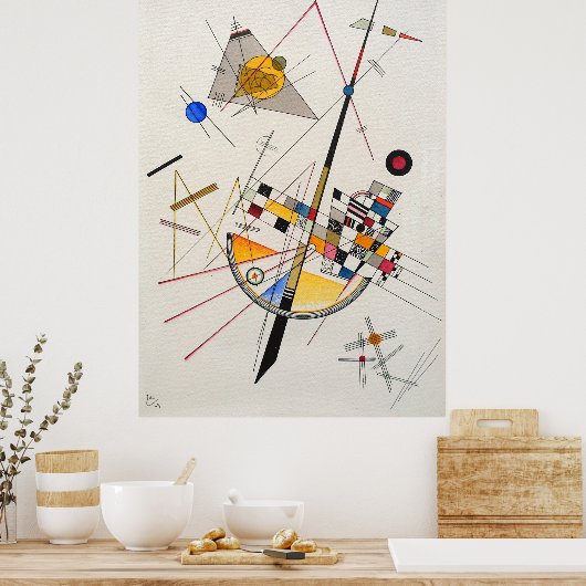 Delicate Tension (1923) by Wassily Kandinsky ポスター (キッチン)