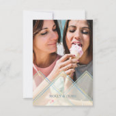 Delicate Transparency Effect on Romantic Couple 招待状 (正面)