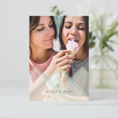 Delicate Transparency Effect on Romantic Couple 招待状 (スタンド正面)