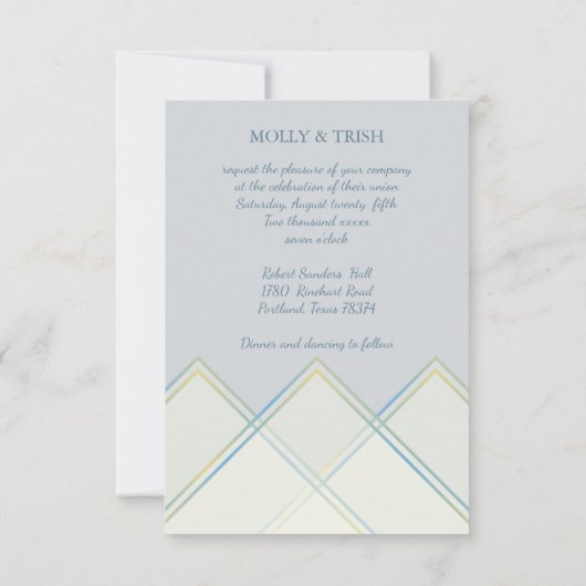 Delicate Transparency Effect on Romantic Couple 招待状 (裏面)