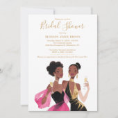 Delicate Two Sophisticated Ladies Bridal Shower 招待状 (正面)