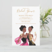 Delicate Two Sophisticated Ladies Bridal Shower 招待状 (スタンド正面)
