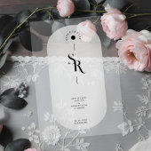 Delicate Vellum Transparency Elegant Black & White ベラム紙招待状