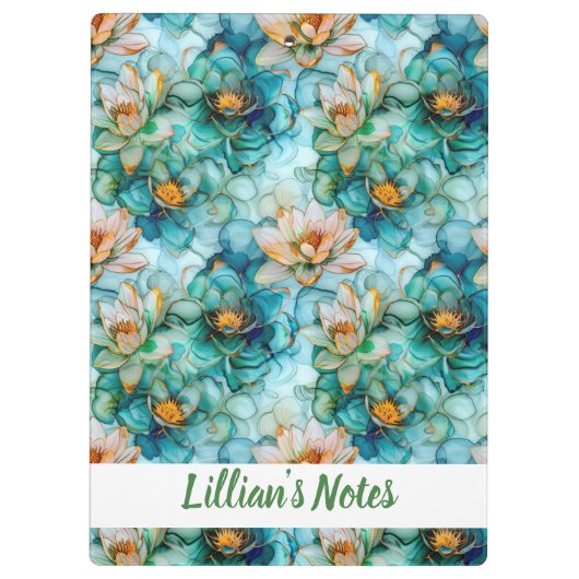 Delicate Water Lily Pattern Name クリップボード (裏面)