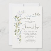Delicate Watercolor Little Wildflower Baby Shower 招待状 (正面)