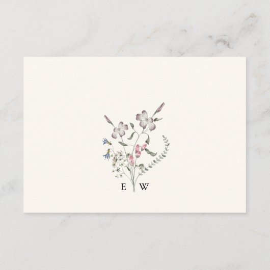 Delicate Wedding Details Insert Card エンクロージャーカード (裏面)