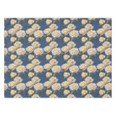 Delicate White And Pale Yellow Roses  テーブルクロス (正面(横))