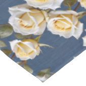 Delicate White And Pale Yellow Roses  テーブルクロス (アングル)