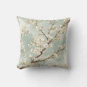 Delicate White Blossom Branch Botanical  クッション (正面)