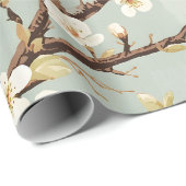 Delicate White Blossom Branch Botanical  ラッピングペーパー (ロールコーナー)