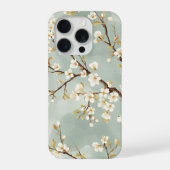 Delicate White Blossom Branch Botanical  iPhoneケース (裏面)