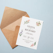 Delicate Wildflower Botanical Wedding Invitation 招待状