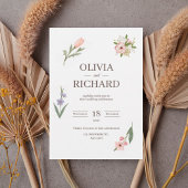 Delicate Wildflower Botanical Wedding Invitation 招待状